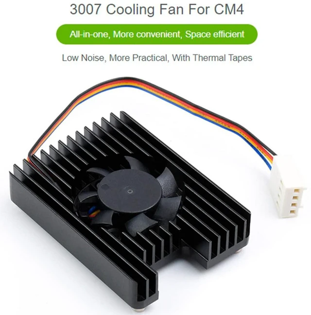 Alt view image 2 of 7 - Dedicated All-in-One 3007 Cooling Fan for Raspberry Pi Compute Module 4 (CM4),PW