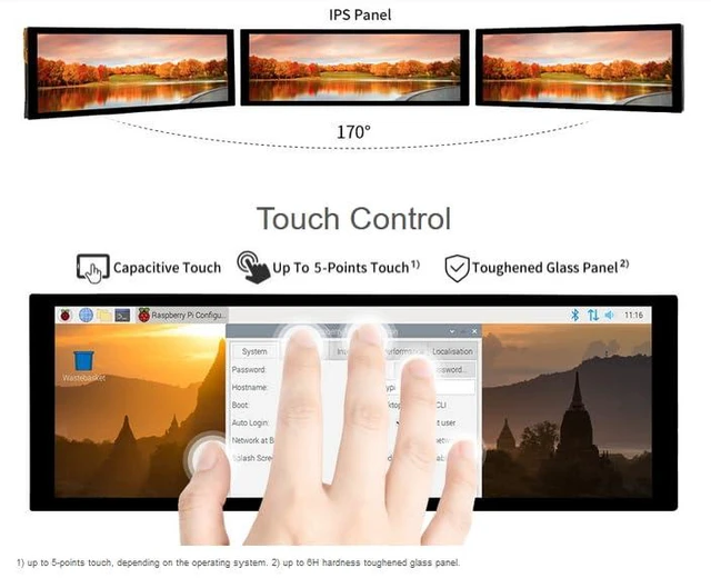 Alt view image 5 of 7 - 7.9inch DSI LCD Capacitive Touch Screen Display 400×1280, IPS Display Panel, DSI