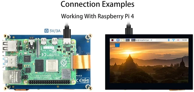 Alt view image 6 of 7 - 4.3 inch DSI LCD Display for Raspberry Pi 4B/3B+/3A+/3B/2B/B+/A+/Compute Module