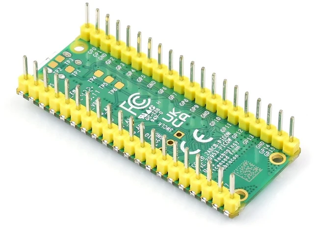 Alt view image 3 of 7 - Pico W with Pre-Soldered Header Compatible with Raspberry Pi Pico W Microcontrol