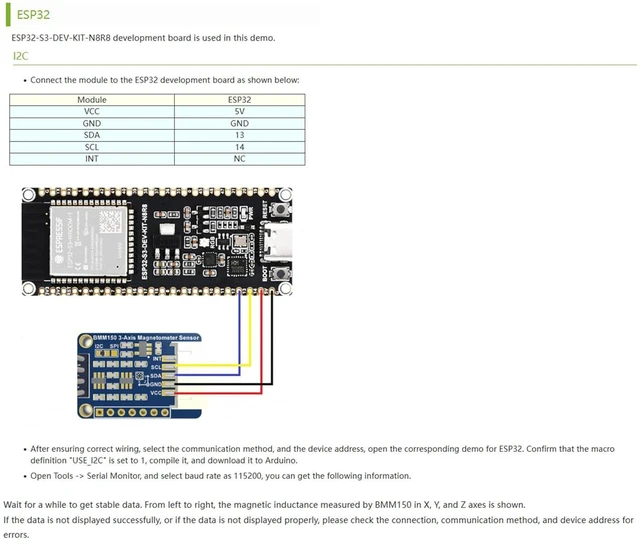 Alt view image 6 of 7 - BMM150 3-axis Magnetometer Sensor, Compatible with Raspberry Pi 5/4B/Pi 3B+/3B/2