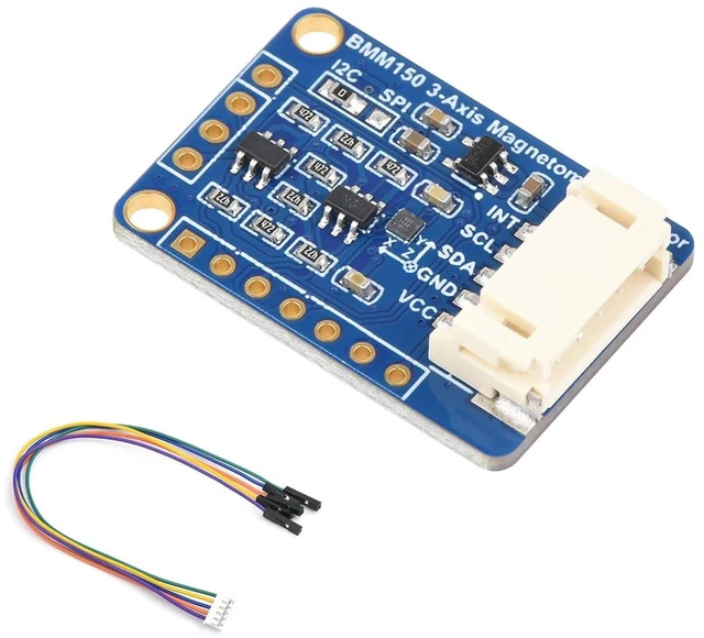 Main image of BMM150 3-axis Magnetometer Sensor, Compatible with Raspberry Pi 5/4B/Pi 3B+/3B/2