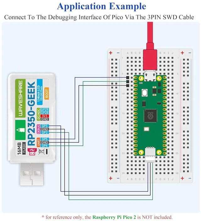 Alt view image 5 of 7 - RP2350-GEEK Development Board, Based On RP2350 Microcontroller, with 1.14inch IP