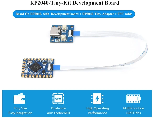 Alt view image 2 of 7 - RP2040-Tiny Development Board, Based On Official RP2040 Dual Core Processor, 2MB