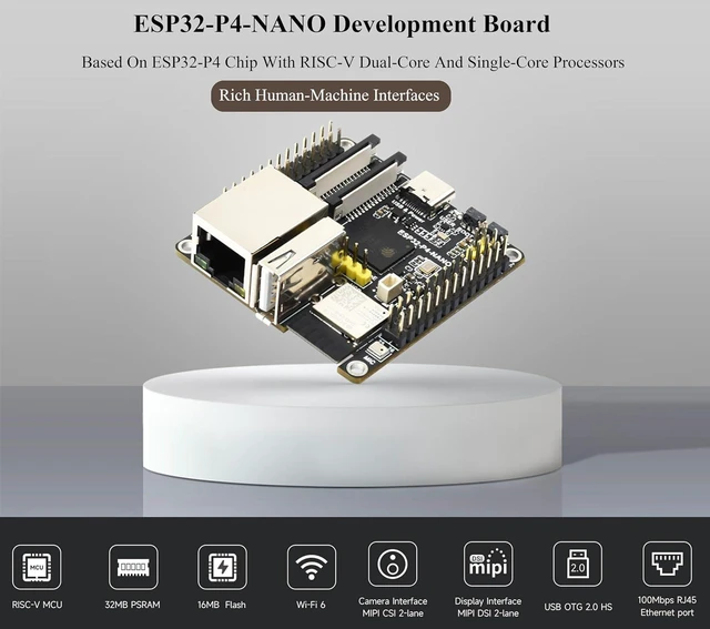 Alt view image 3 of 7 - ESP32-P4-NANO Development Board, Based On ESP32-P4 Chip with RISC-V Dual-Core an