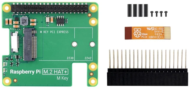 Main image of Official Pi PCIe to M.2 HAT for RPi 5, HAT + Standard, Support NVMe Protocol M.2