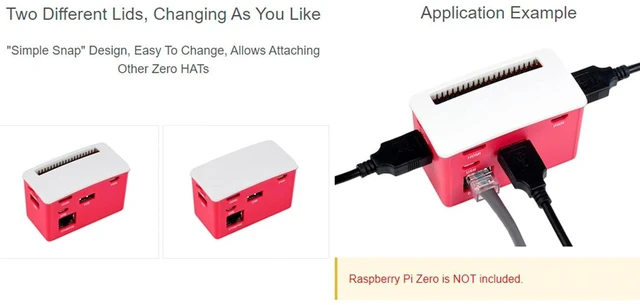 Alt view image 5 of 7 - Raspberry Pi USB/ETH HUB HAT for Zero 2W/Zero W - PoE Ethernet/USB HAT Board