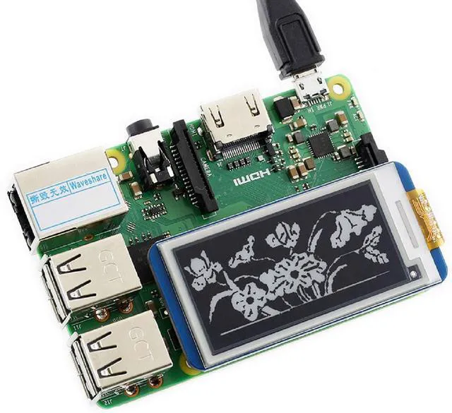 Alt view image 4 of 7 - 2.13inch E-Paper Display HAT for Raspberry Pi 4B/3B+/3B/2B/Zero/Zero W/Zero WH a