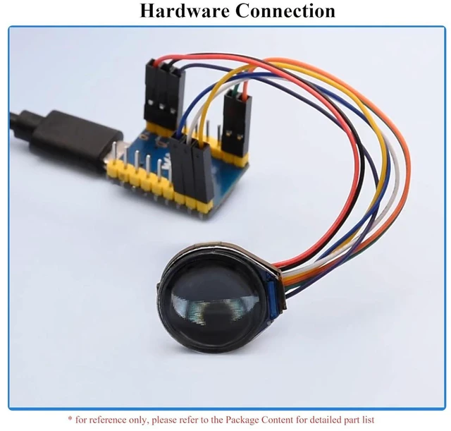Alt view image 5 of 7 - 0.71inch Round LCD Display Module Compatible with Raspberry Pi Pico/Pico 2/Pico