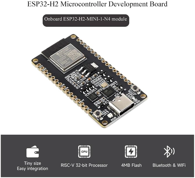 Alt view image 2 of 7 - ESP32-H2 Microcontroller Development Board with ESP32-H2-MINI-1-N4 Module 96MHz