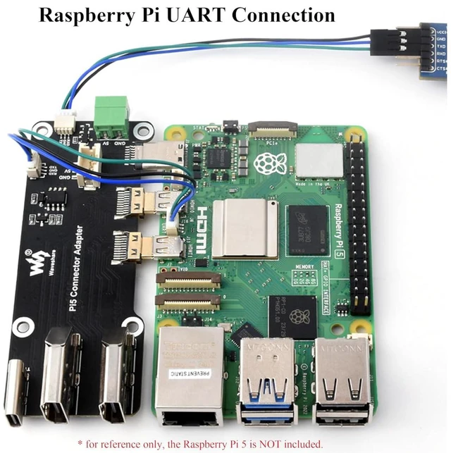 Alt view image 6 of 7 - Micro HDMI to HDMI Adapter Board for Raspberry Pi 5 / Raspberry Pi 4B, Dual 4K O