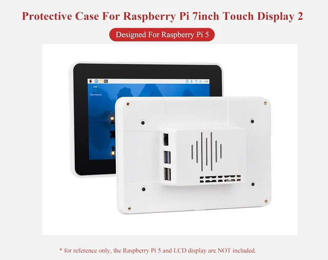 Alt view image 2 of 7 - Protective Case, Compatible with Raspberry Pi 7inch Touch Display 2 and RPi 5, C