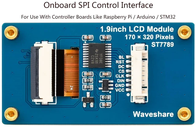 Alt view image 7 of 7 - 1.9inch LCD Display Module, 170x320 Resolution 262K Colorful IPS Screen Display,