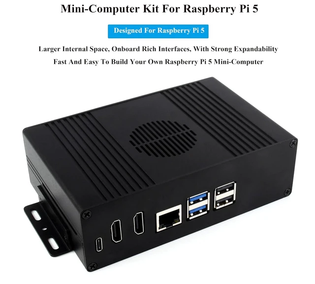 Alt view image 3 of 7 - Multi-Functional All-in-One Mini-Computer Kit Compatible with Raspberry Pi 5, Pi