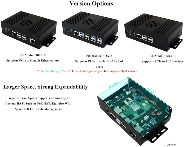 Alt view image 4 of 7 - Multi-Functional All-in-One Mini-Computer Kit Compatible with Raspberry Pi 5, Pi