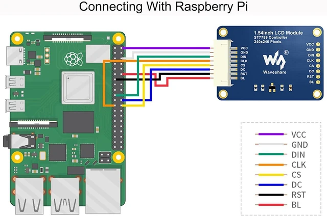 Alt view image 5 of 7 - 1.54inch LCD Display Module 240×240 Resolution IPS Screen, 65K RGB Display Color