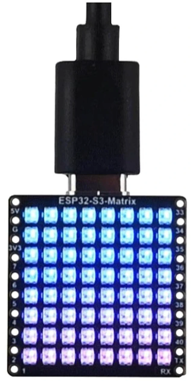 Main image of ESP32-S3 Development Board Onboard 8×8 RGB LED Matrix and QMI8658C Attitude Sens