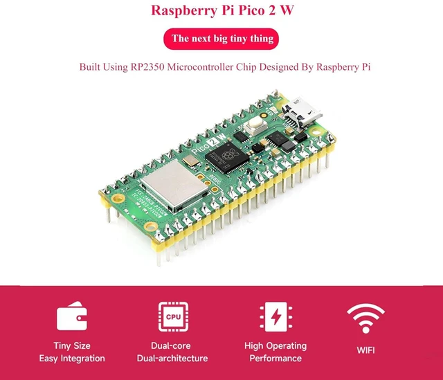 Alt view image 3 of 7 - Pico 2 W Starter Kit with Pico 2 W with Pre-Soldered Header and Experimental Boa