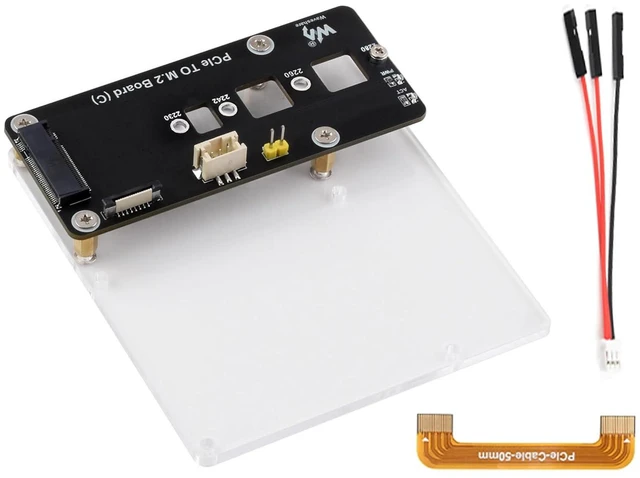 Main image of PCIe to M.2 Adapter Board for Raspberry Pi 5, Support NVMe Protocol Compatible w