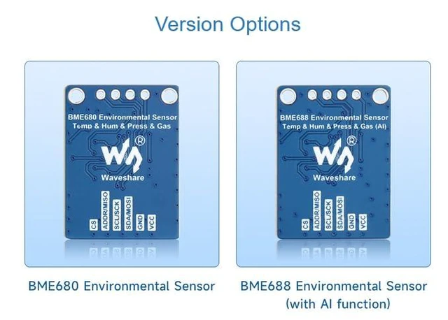 Alt view image 2 of 6 - BME680 Environmental Sensor, Temperature/Humidity/Barometric Pressure/Gas Detect
