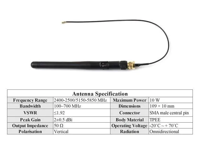 Alt view image 3 of 6 - Antenna Compatible with Raspberry Pi Compute Module 5 / Compute Module 4, Suppor