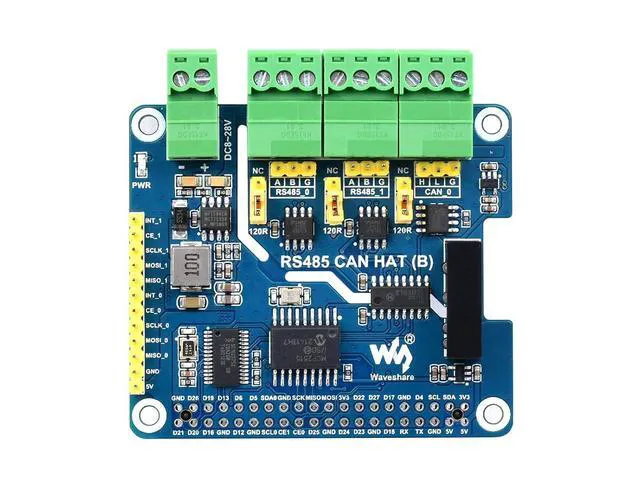 Alt view image 3 of 7 - for Raspberry Pi 4B/3B+/3B/2B/Zero/Zero W/Zero 2W/ 2WH, Isolated RS485 CAN HAT,