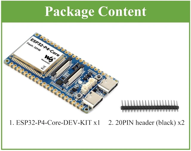 Alt view image 6 of 6 - ESP32-P4-Core Dev Board, USB OTG 2.0 HS,MIPICSI/DSI,SPI,I2C Rich Interface