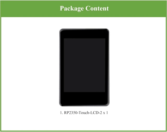 Alt view image 7 of 7 - RP2350 2inch Capacitive Touch Display Development Board, 240x320 IPS LCD, 262K C