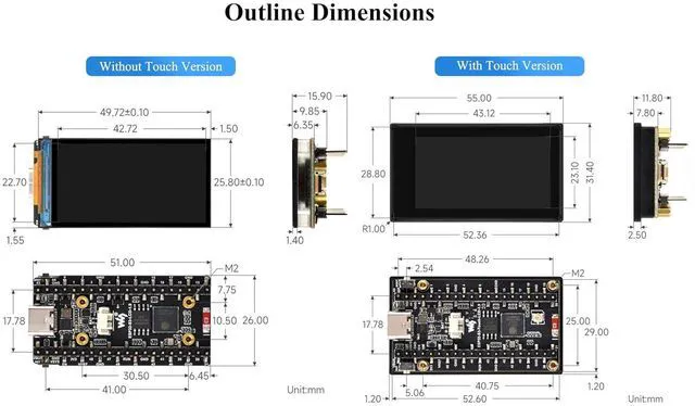 Alt view image 7 of 7 - ESP32-S3 with 1.9inch Display Development Board 170 x 320, 262K Color, 32-bit LX