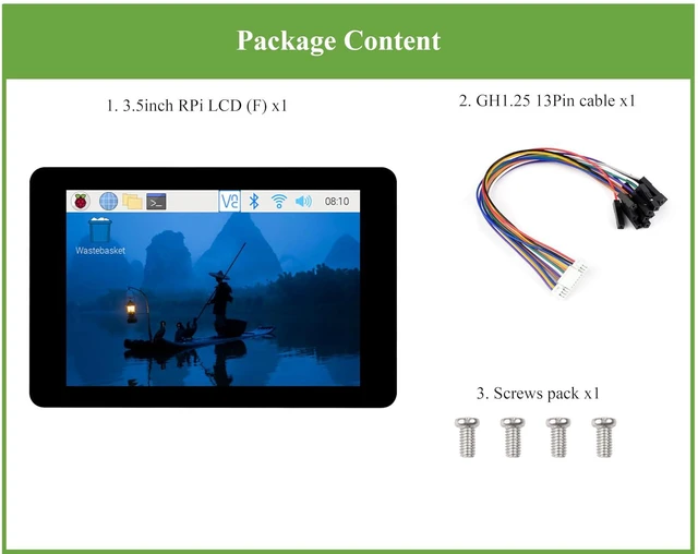 Alt view image 2 of 7 - 3.5inch Capacitive Touch Display Compatible with Pi 5/4B/3B+/3B/Pico W/Pico 2W/