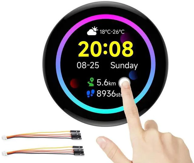 Main image of RP2350 1.43inch AMOLED Touch Display Development Board, 466x466, SPI Interface R