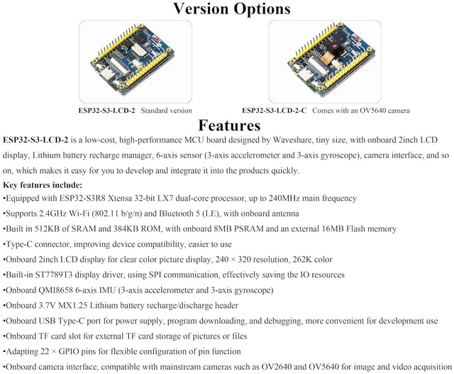 Alt view image 4 of 7 - ESP32-S3 2inch Display Development Board, Onboard 2inch IPS LCD, 240x320 Pixels