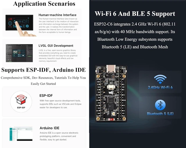 Alt view image 5 of 7 - ESP32-C6 with 1.9inch Touch LCD Display Development Board, 170 x 320, 262K Color
