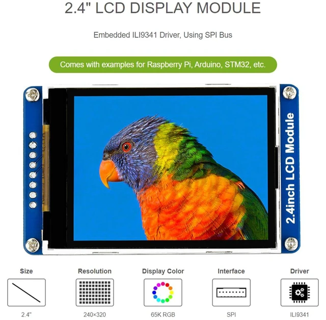 Alt view image 2 of 7 - 2.4inch LCD Display Module TFT Display Panel 240x320 Resolution 65K RGB Display