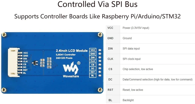 Alt view image 3 of 7 - 2.4inch LCD Display Module TFT Display Panel 240x320 Resolution 65K RGB Display