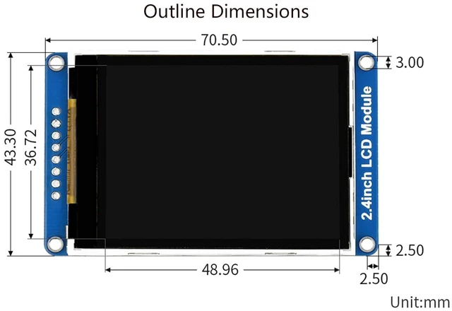 Alt view image 7 of 7 - 2.4inch LCD Display Module TFT Display Panel 240x320 Resolution 65K RGB Display