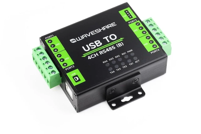Main image of Industrial Isolated USB to 4-Ch RS485 Converter with CH344L Chip, Multi Protecti
