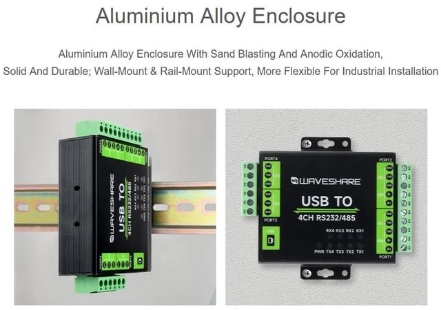 Alt view image 6 of 7 - Industrial Isolated USB to RS232/RS485 Converter Adapter, with Original FT4232HL