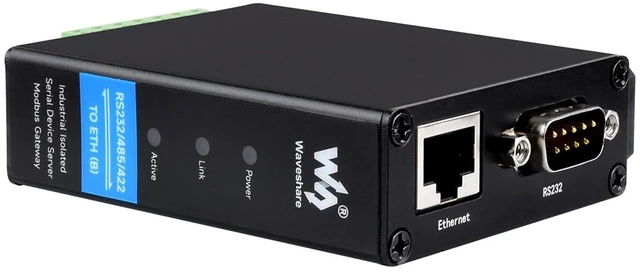 Main image of RS232/RS422/RS485 to RJ45 Ethernet Module, TCP/IP to Serial, Bi-Directional Tran