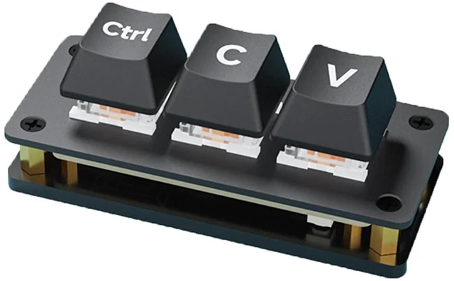 Main image of Ctrl C/V Shortcut Keyboard 3-Key Development Board for Programmers, Using RP2040