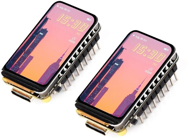 Main image of (2PCS) ESP32-S3 1.47inch LCD Display Development Board with Pre-Soldered Header,