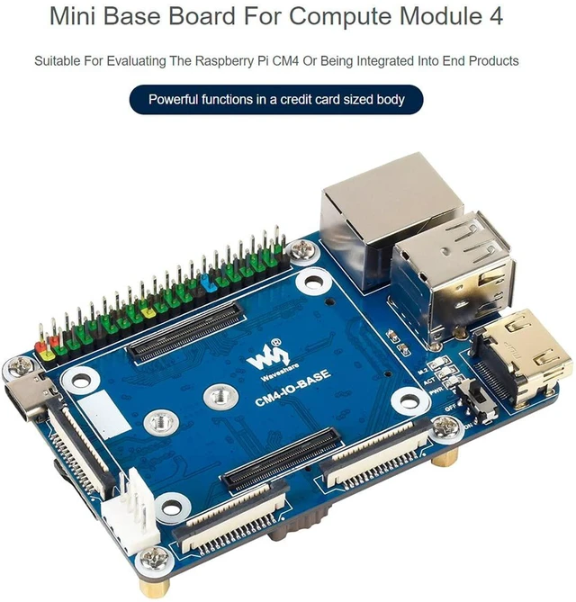 Alt view image 2 of 7 - for Raspberry Pi Compute Module 4,Mini Base Board (B) with Real-Time Clock and R