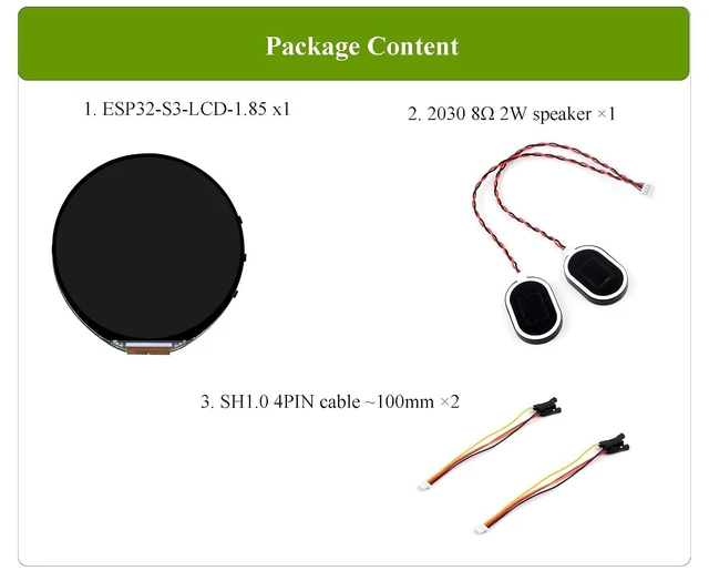 Alt view image 2 of 7 - ESP32-S3 1.85inch Round Display Development Board, 360×360 IPS LCD, Dual-Core Pr