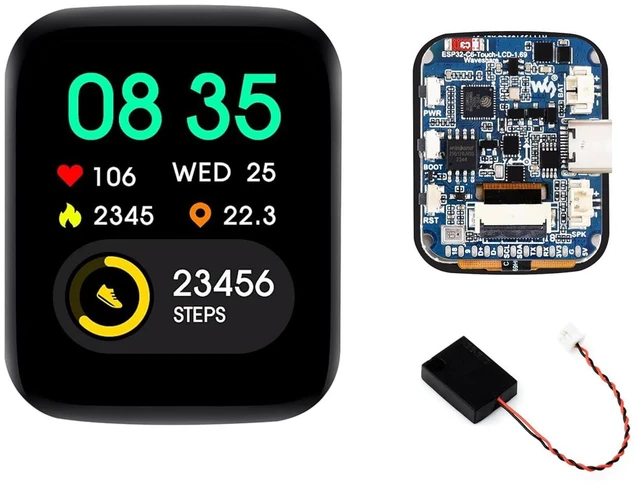 Main image of ESP32-C6 1.69inch Touch LCD Development Board, ESP32 with Display 240×280 Pixels