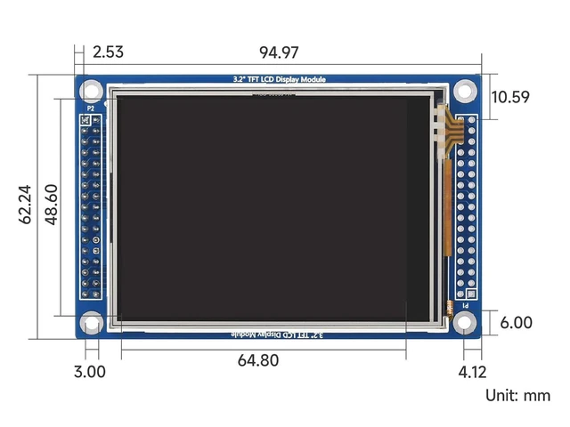Alt view image 3 of 5 - 3.2inch 320x240 Touch LCD (D) for STM32,ILI9341 LCD Controller,XPT2046 Touch Pan