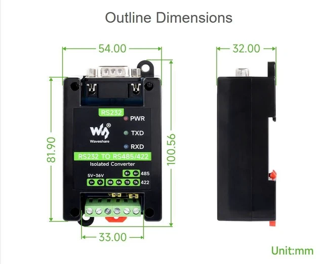 Alt view image 7 of 7 - RS232 to RS485/422 Active Digital Isolated Converter Adapter, Original SP3232EEN