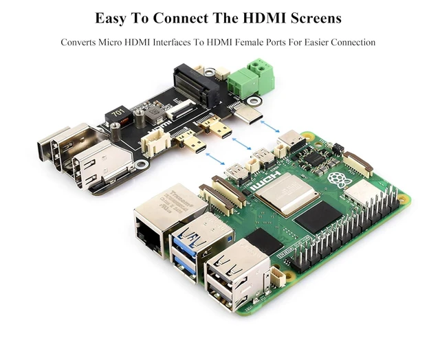 Alt view image 4 of 7 - PCIe to M.2 NVMe 2230/2242 SSD+Micro HDMI to HDMI Female Multifunctional Adapter