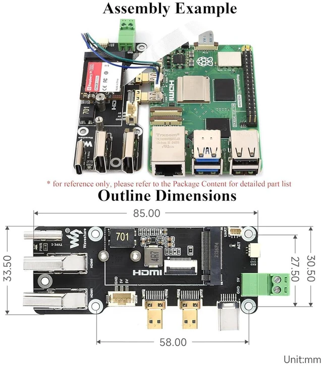 Alt view image 6 of 7 - PCIe to M.2 NVMe 2230/2242 SSD+Micro HDMI to HDMI Female Multifunctional Adapter