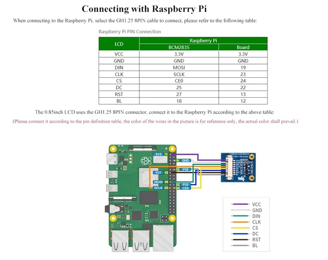Alt view image 5 of 7 - 0.85inch LCD Module IPS Display Panel, 128x128 Resolution 65K RGB Display Colors