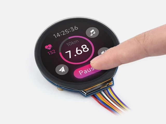 Alt view image 2 of 7 - 1.28inch Round LCD with Touch Panel,240×240 IPS Screen Display Module,SPI and I2